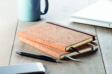 Logo trade promotional giveaways image of: A5 cork notebook 96 lined